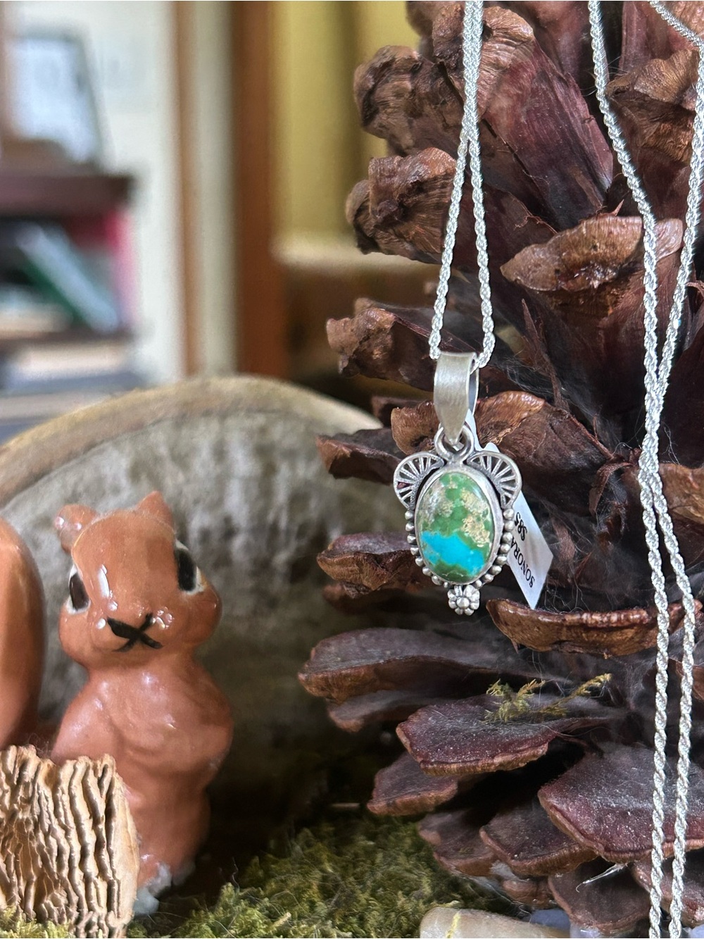 925 Sterling Sonoran turquoise necklace